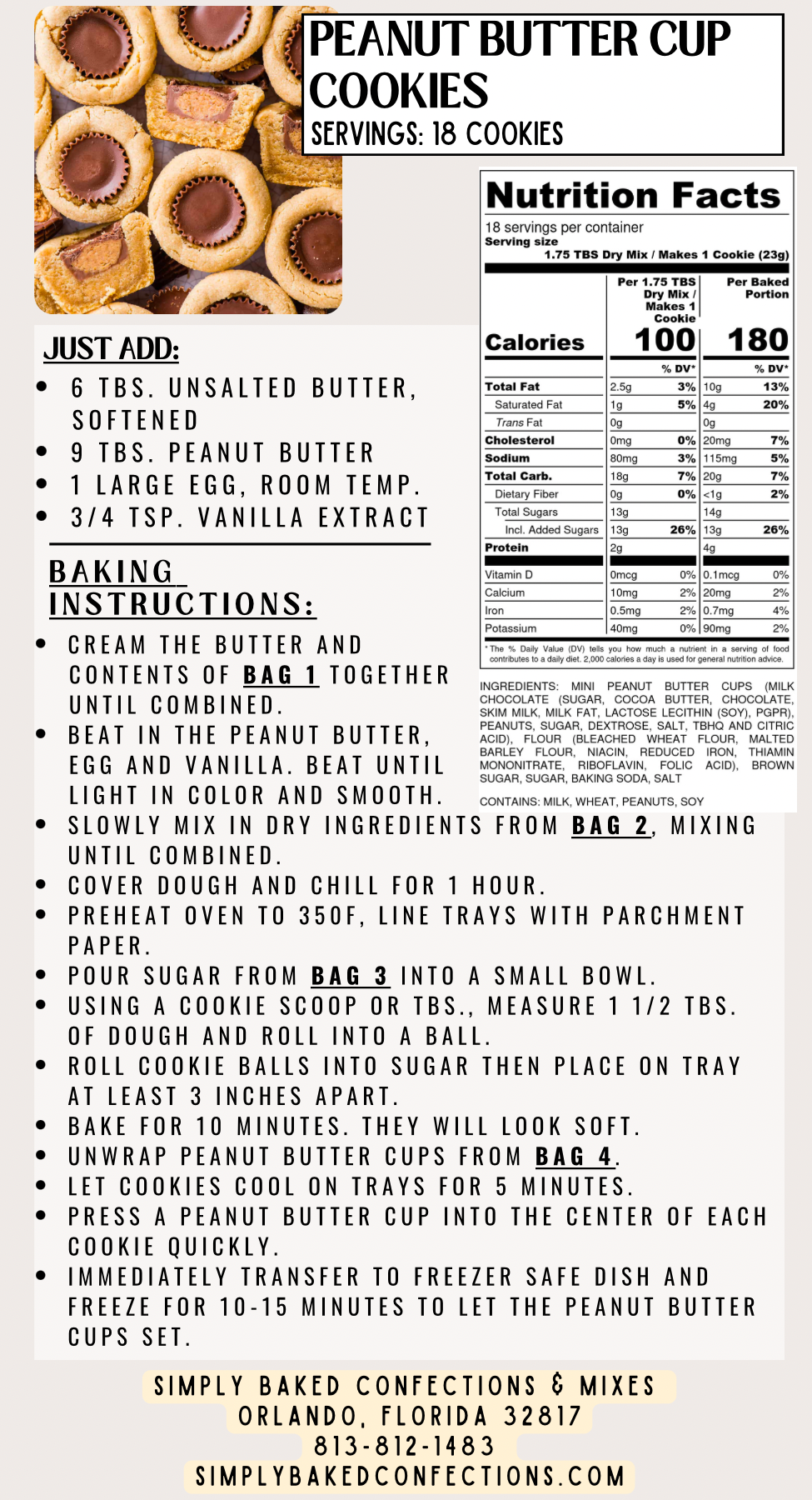 Peanut Butter Cup Cookies Mix