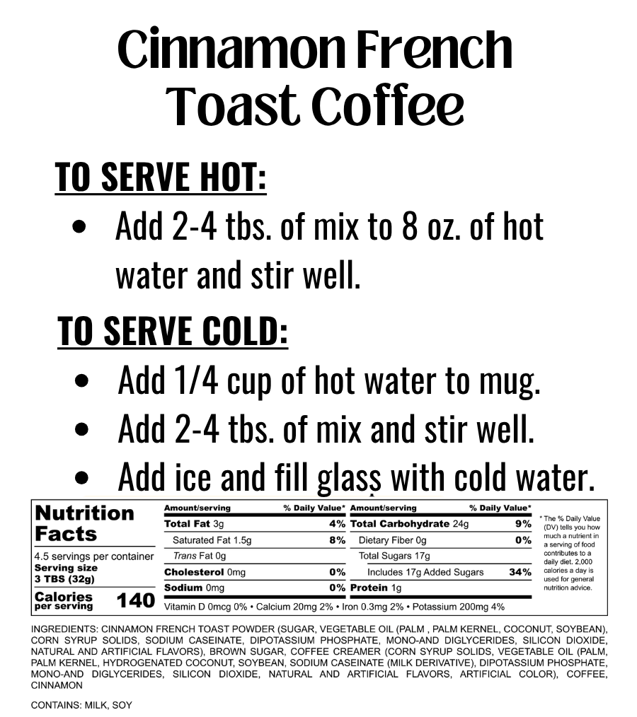 Cinnamon French Toast Coffee Mix