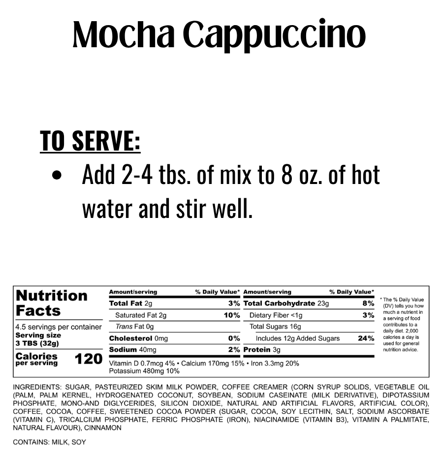 Mocha Cappuccino Mix