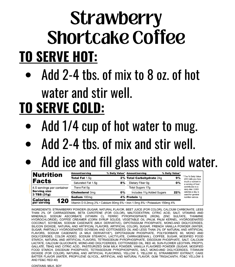 Strawberry Shortcake Coffee Mix