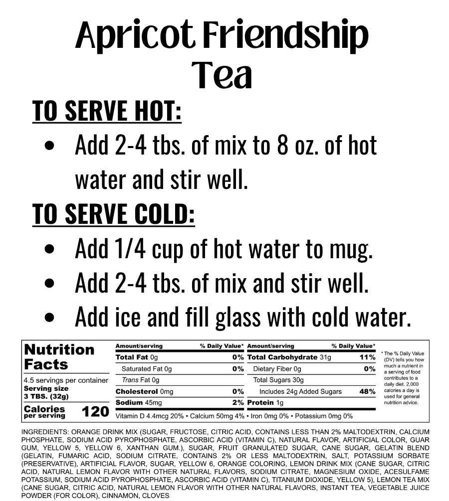 Apricot Friendship Tea Mix