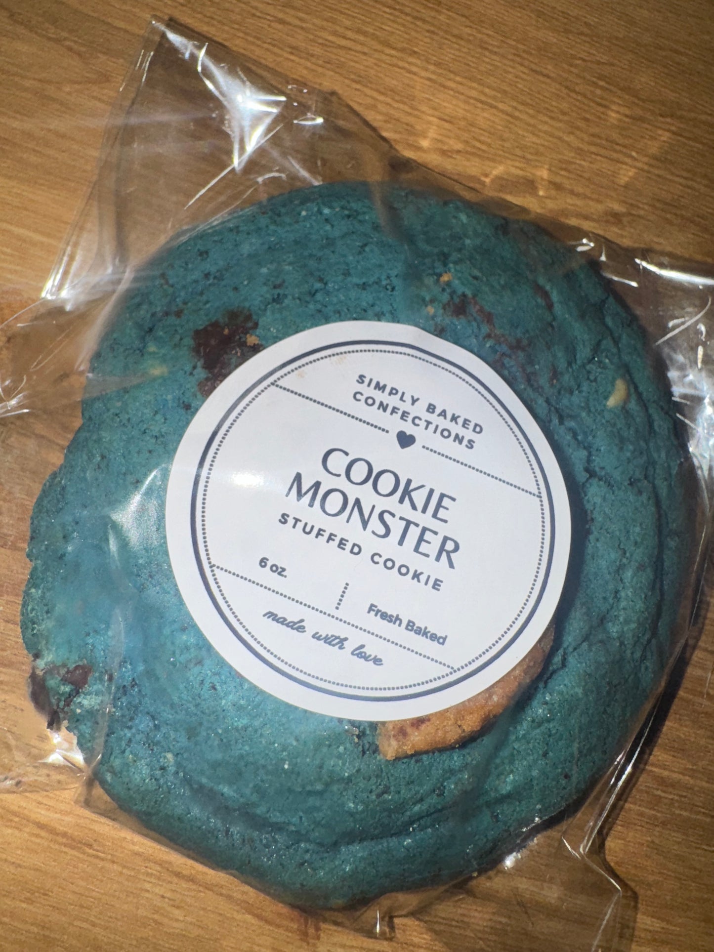 Cookie Monster Stuffed Cookie