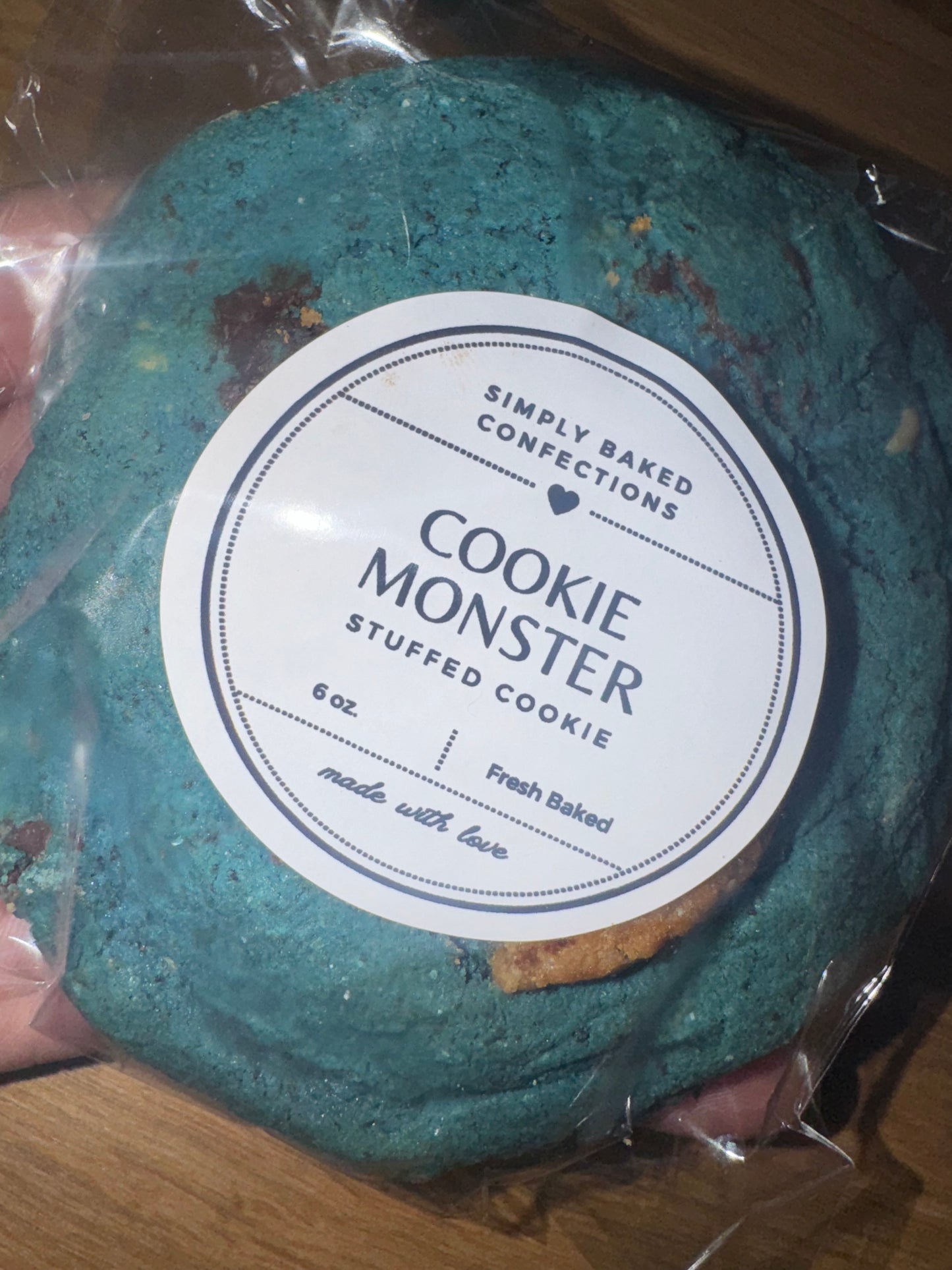 Cookie Monster Stuffed Cookie