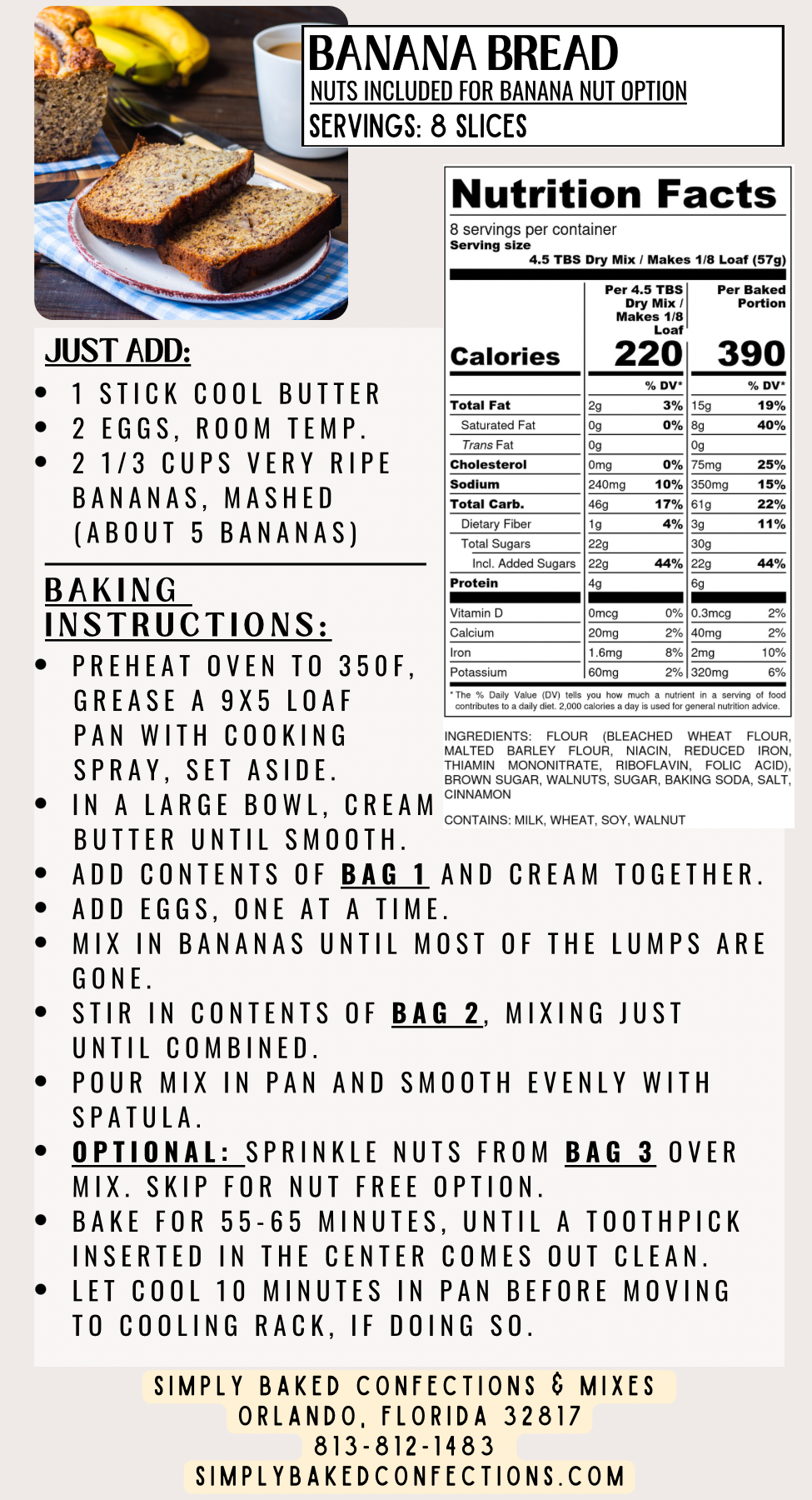 Banana Nut Bread Mix