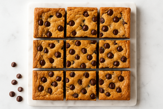 gluten free blondies with chocolate chips