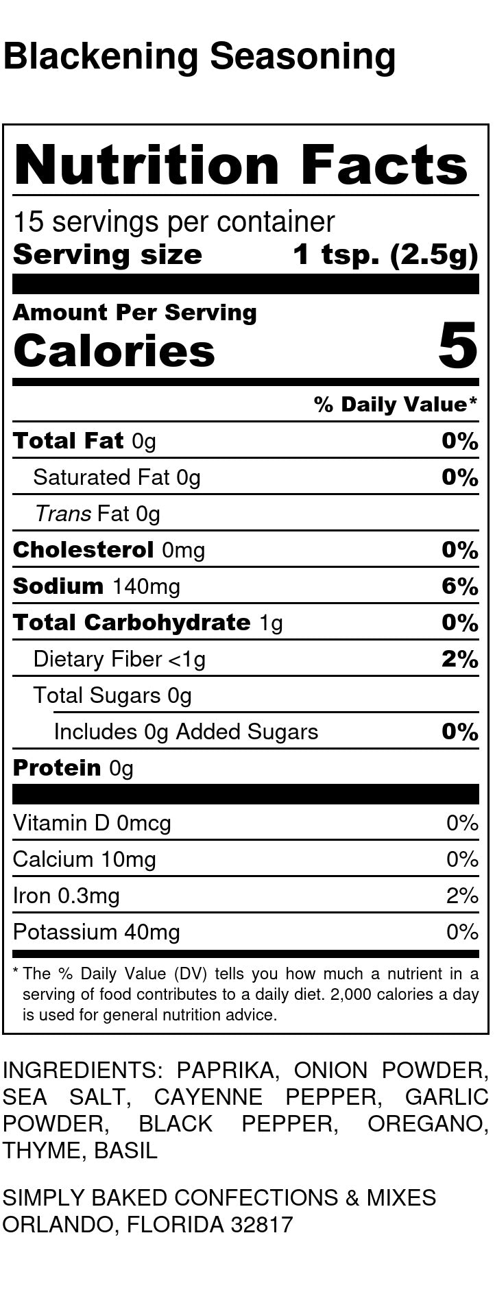 Blackening Seasoning