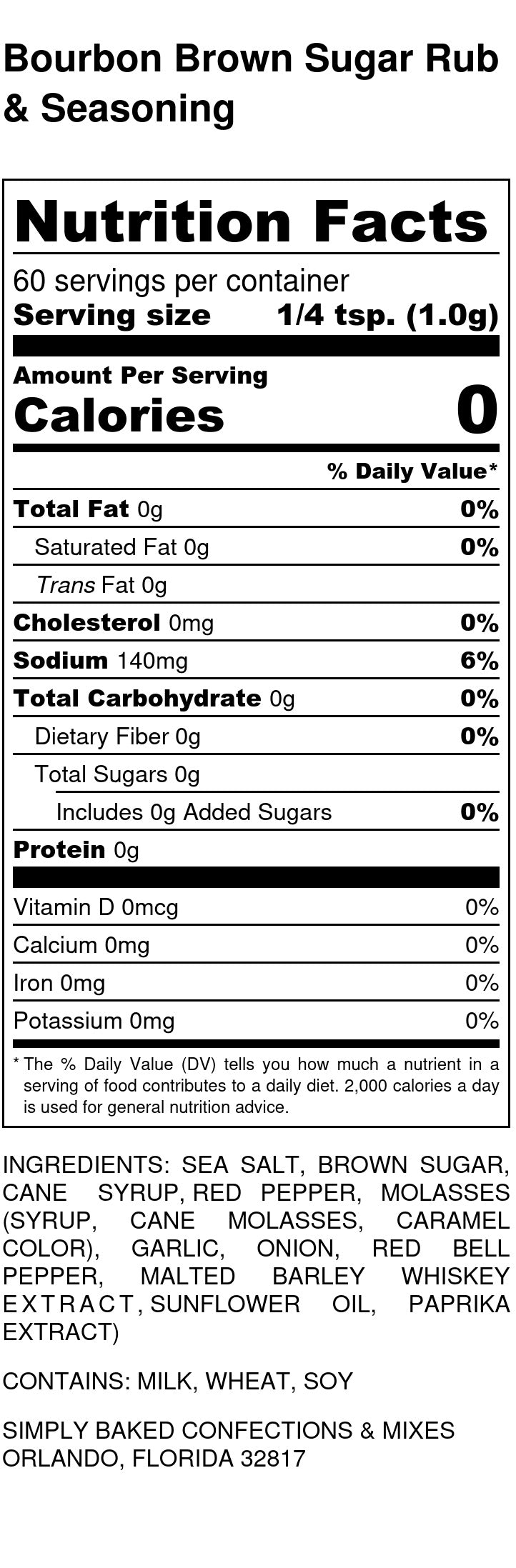 Bourbon Brown Sugar Rub & Seasoning