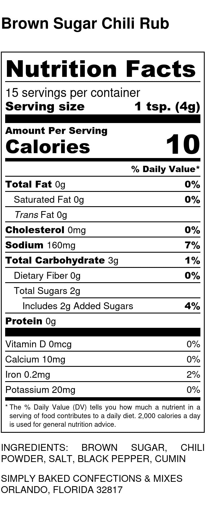 Brown Sugar Chili Rub