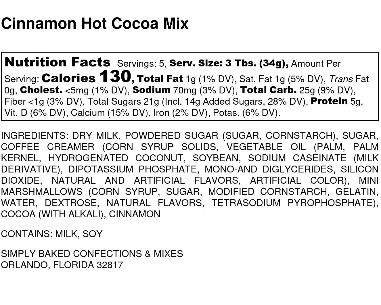 Cinnamon Hot Cocoa Mix