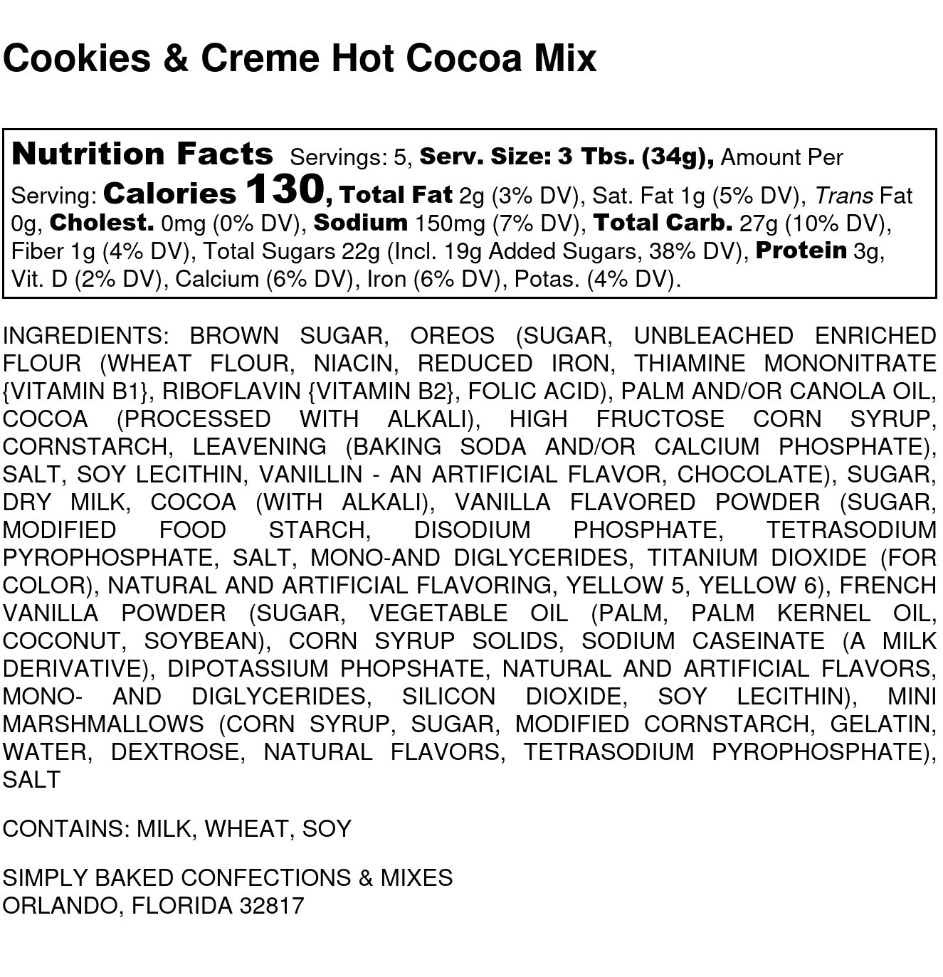 Cookies & Creme Hot Cocoa Mix