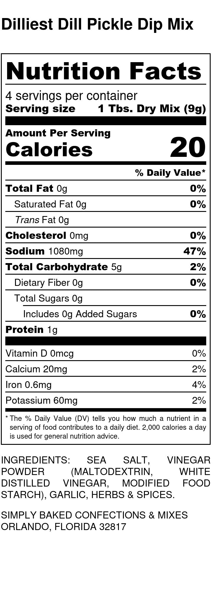 Dilliest Dill Pickle Dip Mix
