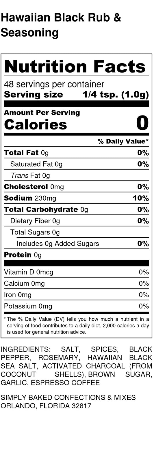 Hawaiian Black Rub & Seasoning