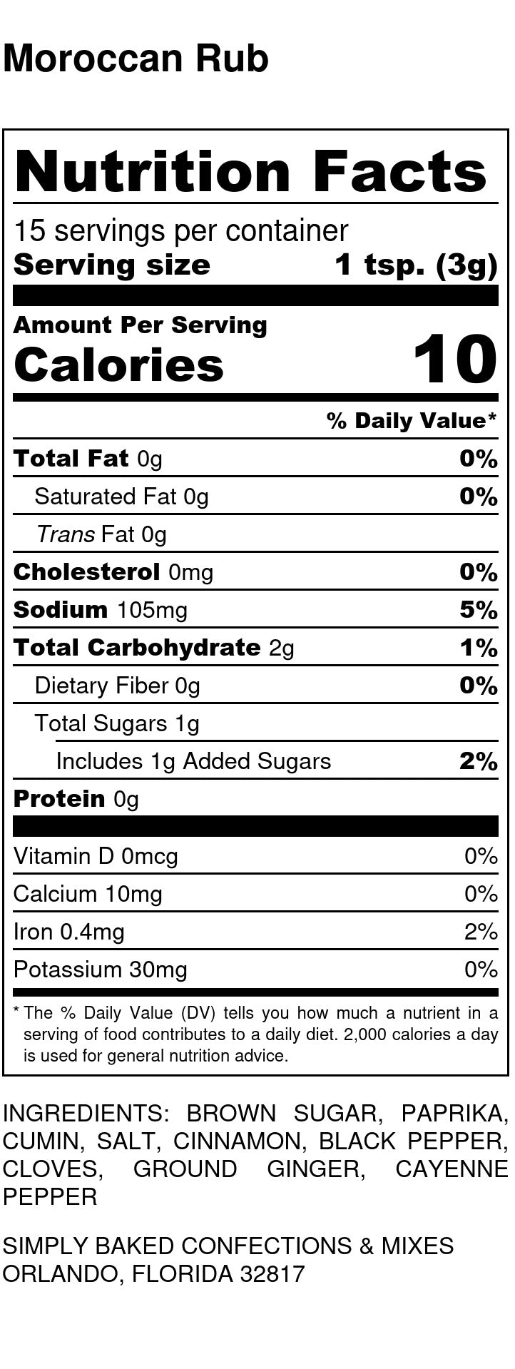 Moroccan Rub & Seasoning