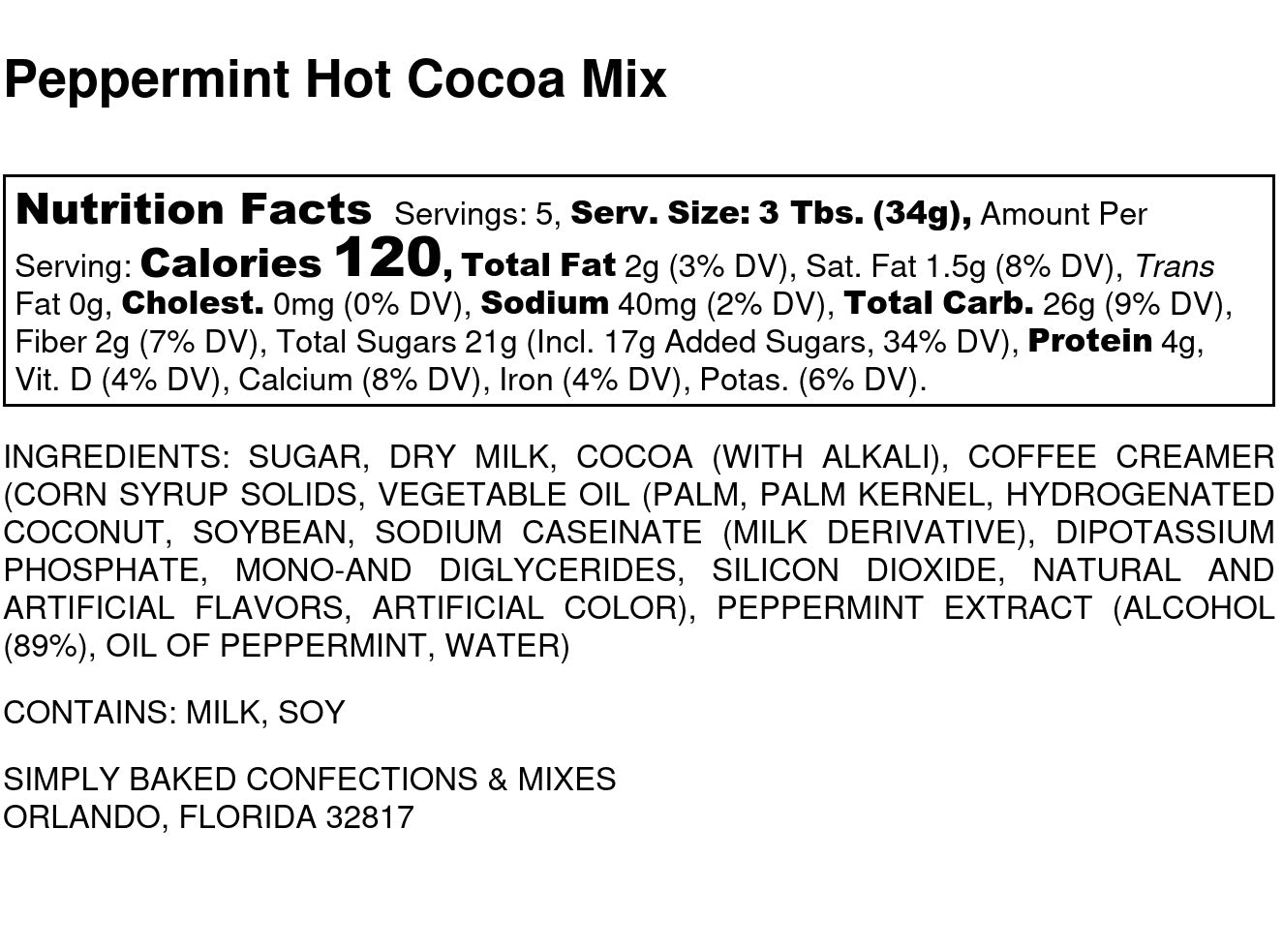 Peppermint Hot Cocoa Mix