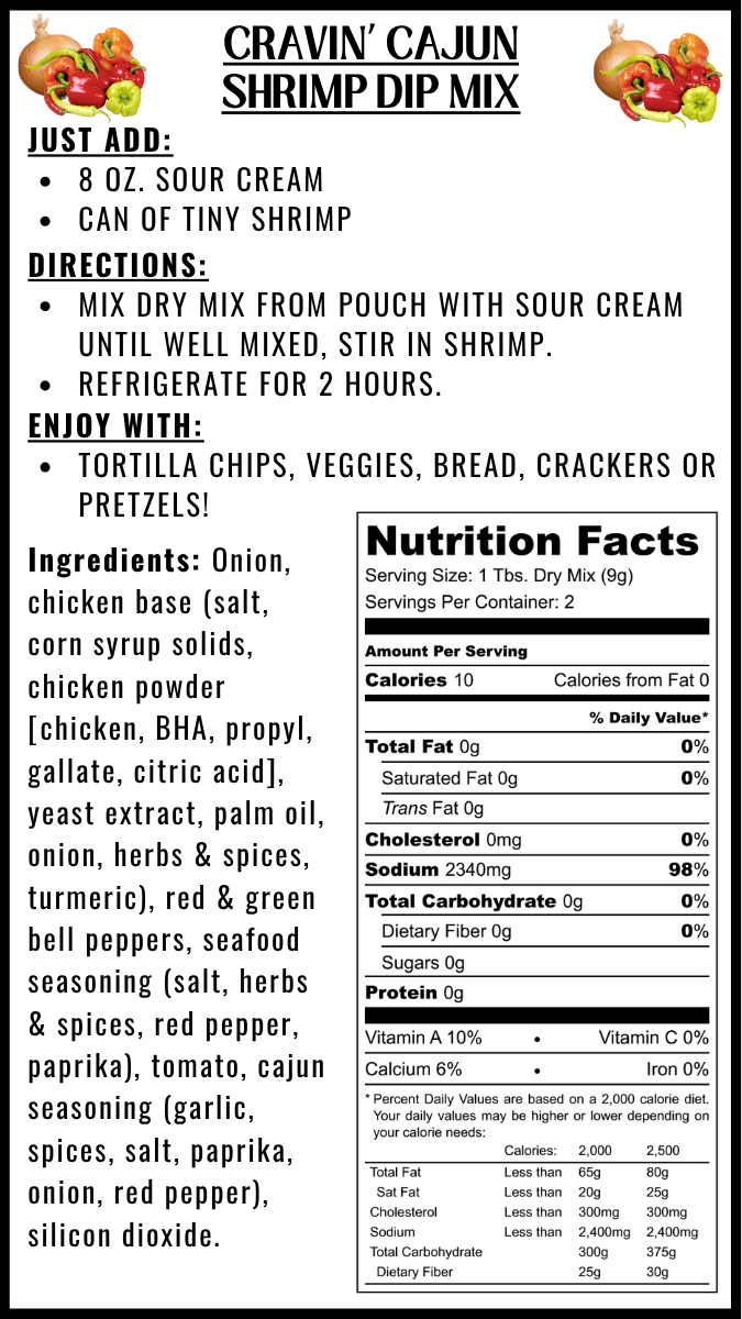 Cravin' Cajun Shrimp Dip Mix