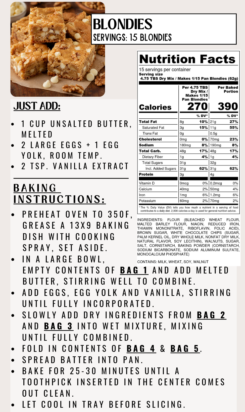 Blondies Mix