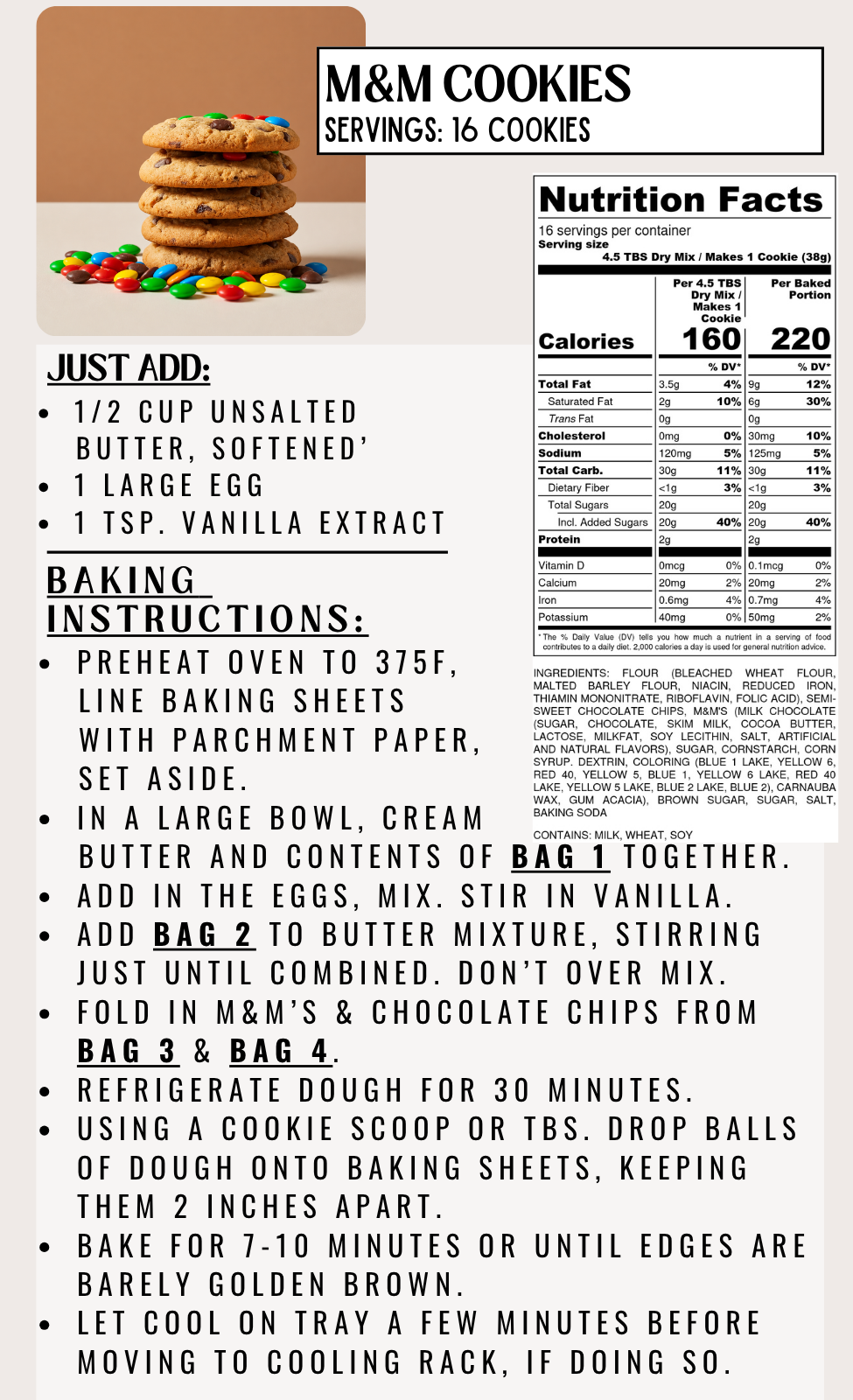 M&M Cookies Mix