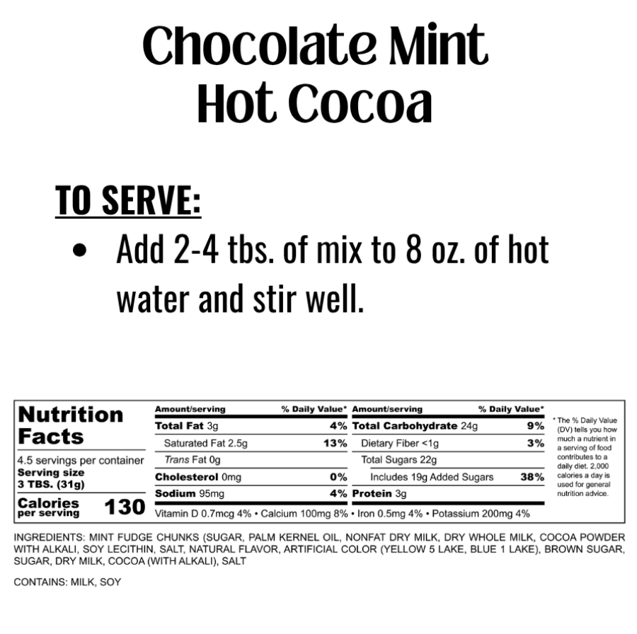 Chocolate Mint Hot Cocoa Mix