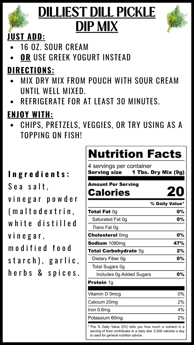 Dilliest Dill Pickle Dip Mix