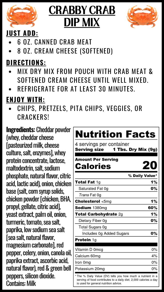 Crabby Crab Dip Mix