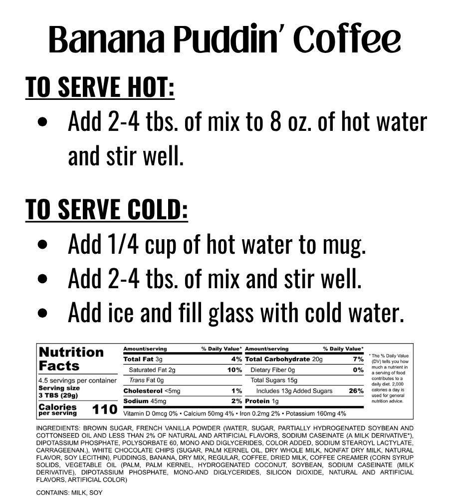 Banana Puddin' Coffee