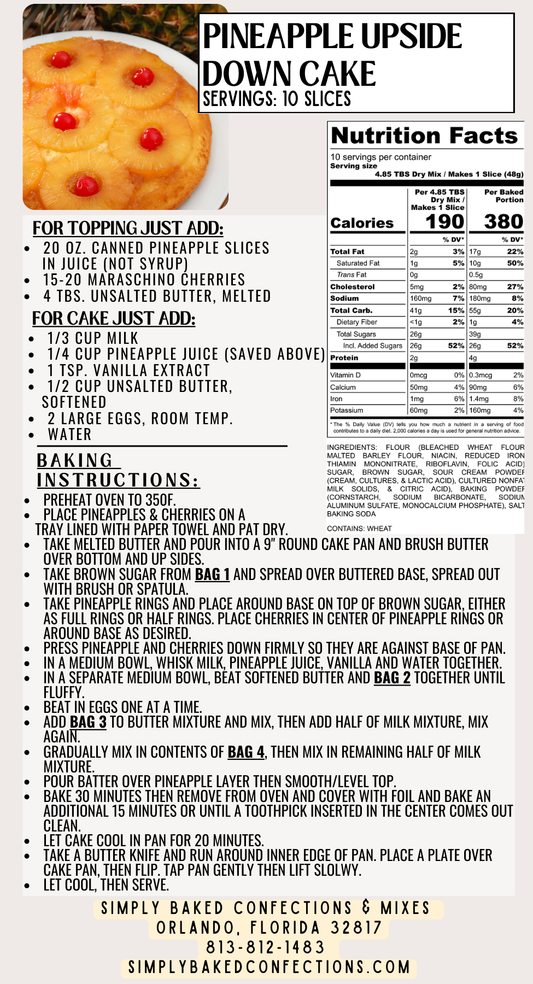 Pineapple Upside Down Cake Mix