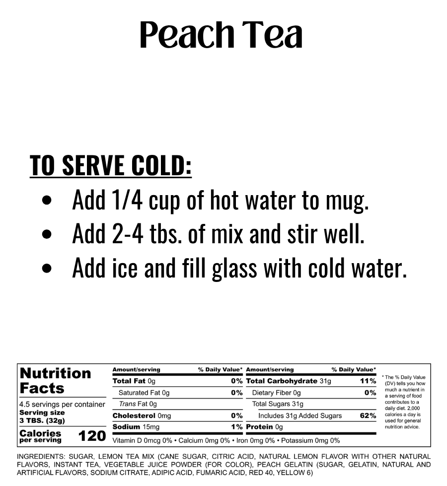 Peach Tea Mix