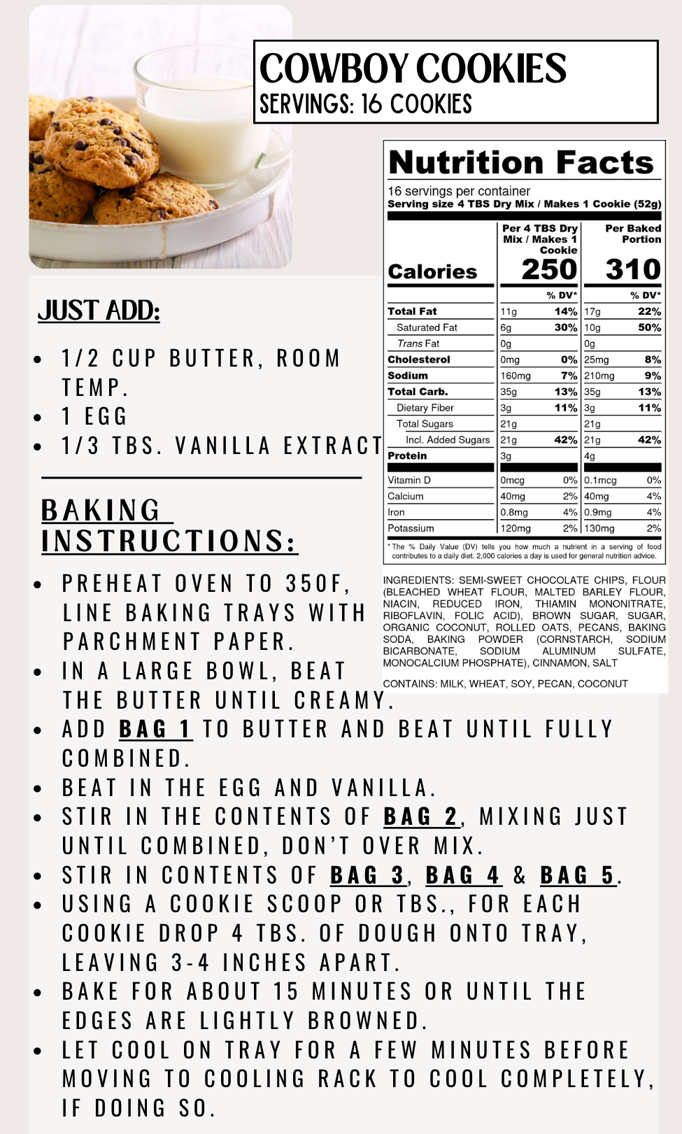 Cowboy Cookies Mix