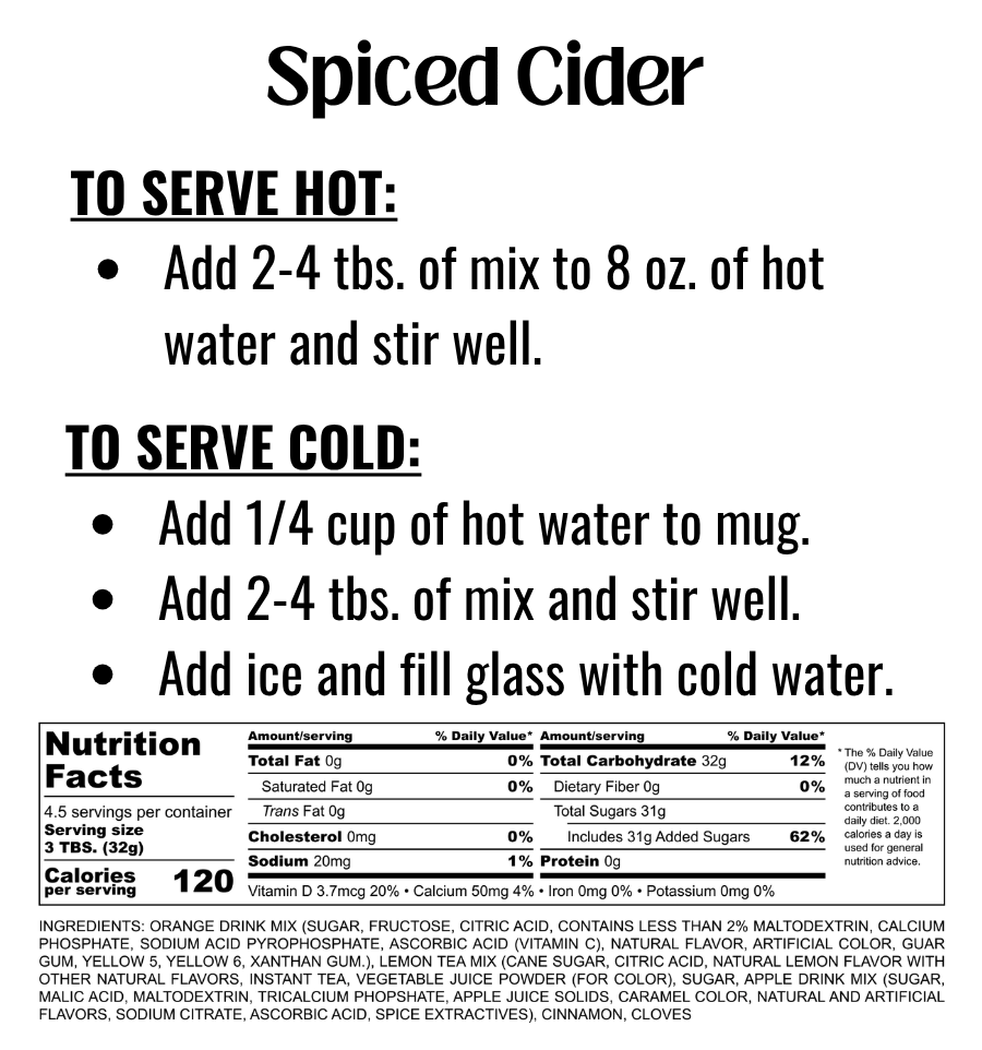Spiced Cider Mix