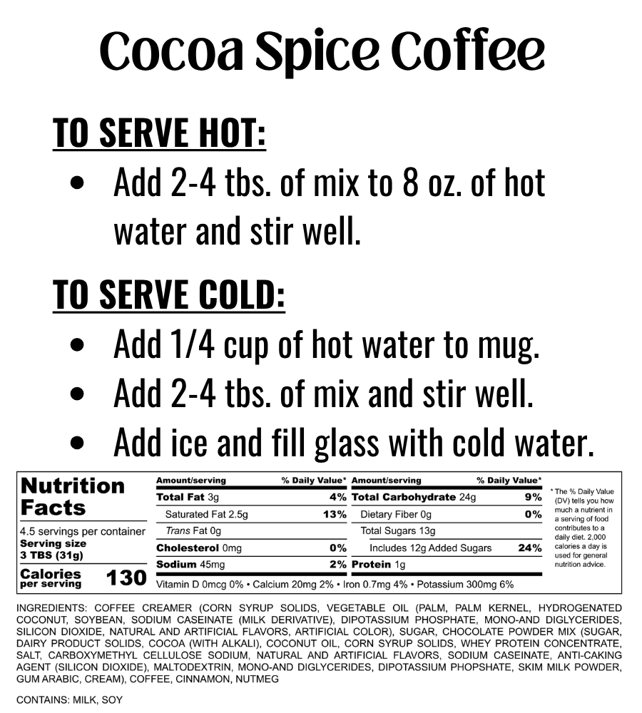 Cocoa Spice Coffee Mix