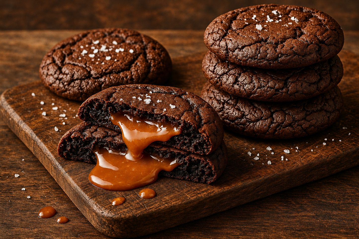 Salted Caramel Stuffed Chocolate Cookies Mix