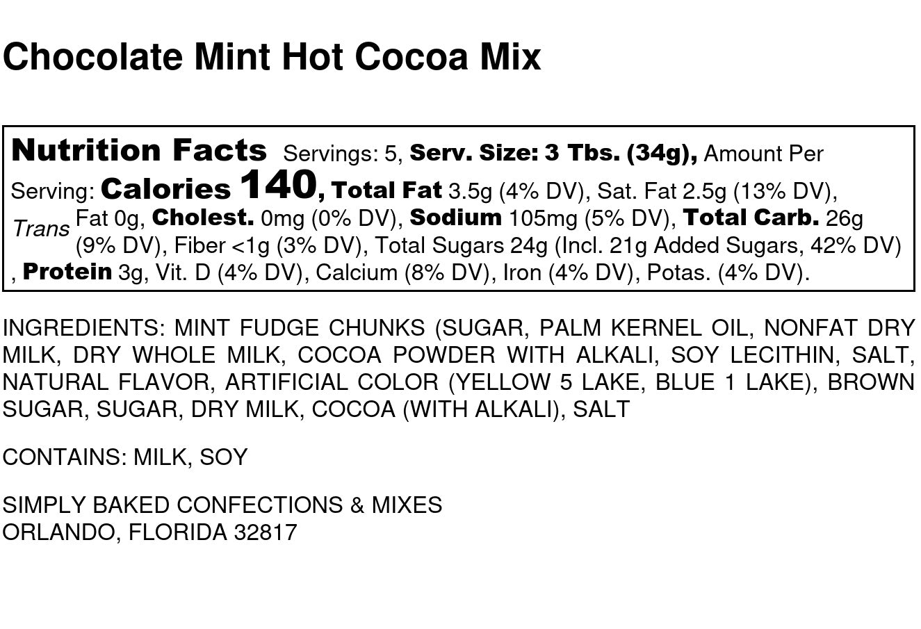 Chocolate Mint Hot Cocoa Mix