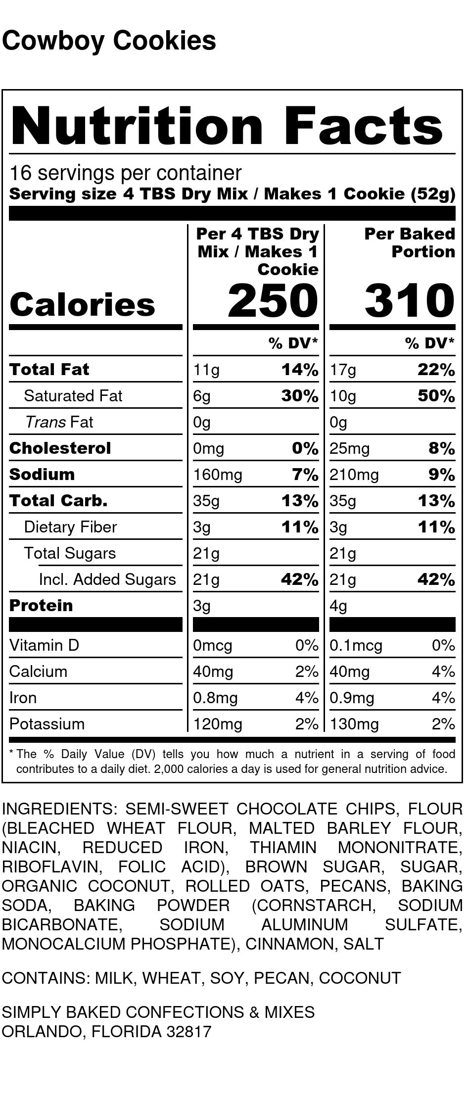 Cowboy Cookies Mix