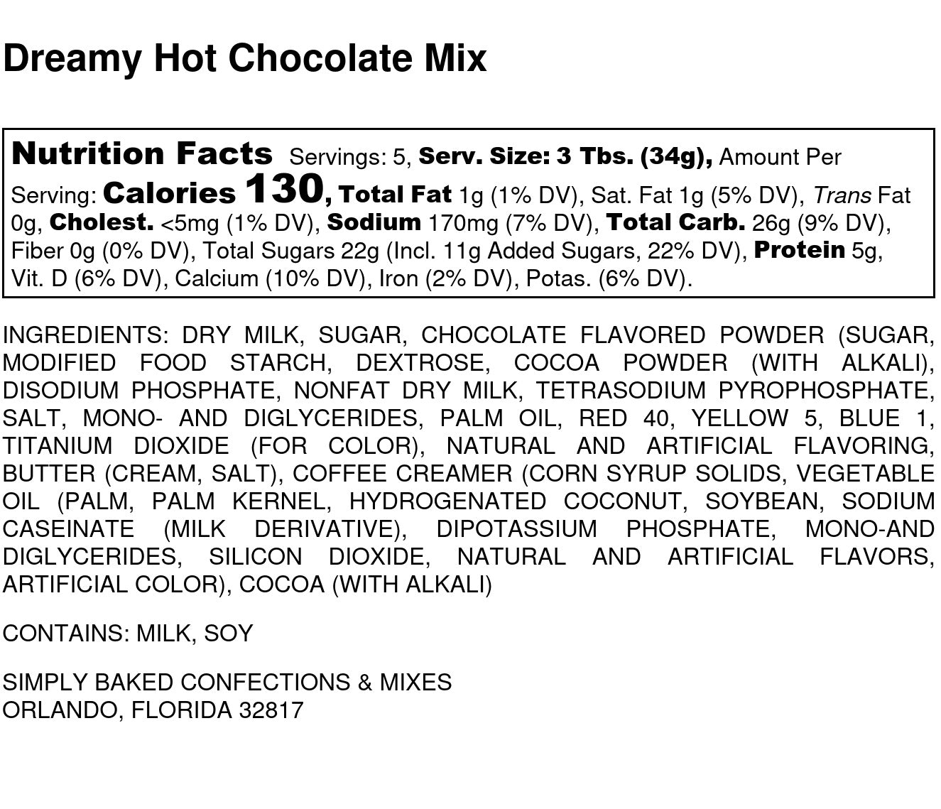 Dreamy Hot Chocolate Mix
